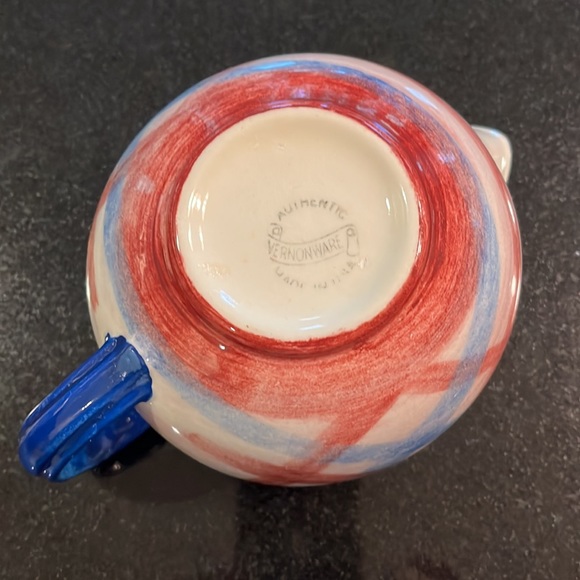 Vernonware "Calico Plaid" Creamer  - Excellent Vintage Condition - Picture 6 of 7